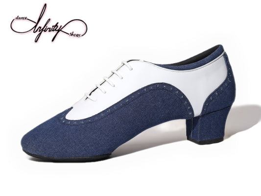 Infinity x Valentin Men's Latin - White/Denim - ML011